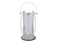 LivingStyles Venice Metal & Glass Hurricane, Large offer