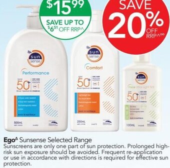 Ego Sunsense Selected Range