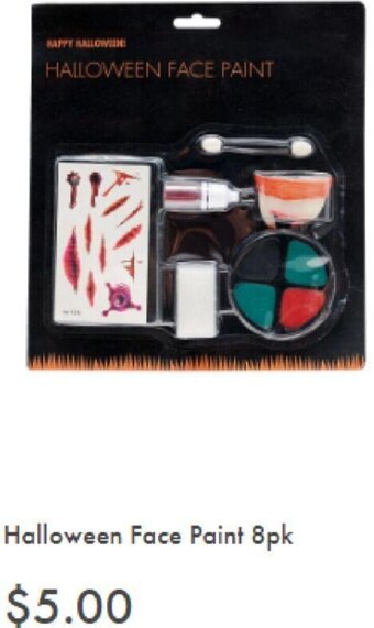 Halloween Face Paint 8pk