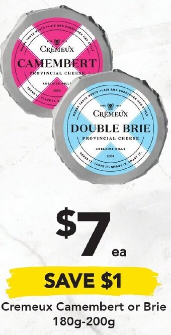 Drakes Cremeux Camembert Or Brie 180g-200g offer