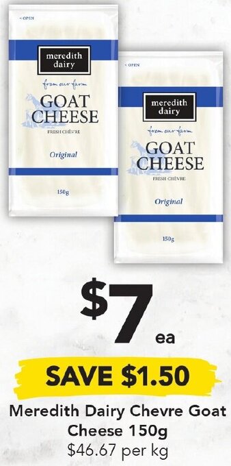 Drakes Meredith Dairy Chevre Goat Cheese 150g offer