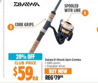 Anaconda Daiwa d-shock spin combo offer