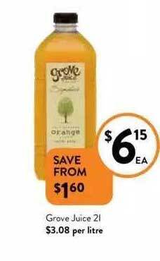 Foodworks Grove juice offer