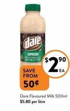 Foodworks Dare flavoured milk offer