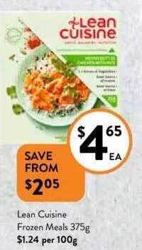 Foodworks Lean cuisine frozen meals offer