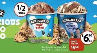 Foodworks Ben & jerry's ice cream tub offer