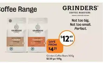 Foodworks Grinders coffee beans offer