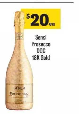 Liquorland Sensi prosecco doc 18k gold offer