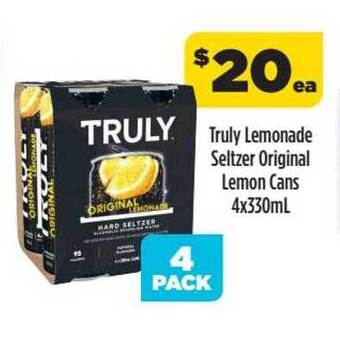 Liquorland Truly lemonade seltzer original lemon offer