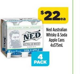 Liquorland Ned australian whisky & soda apple offer