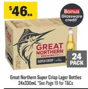 Liquorland Great northern super crisp lager offer
