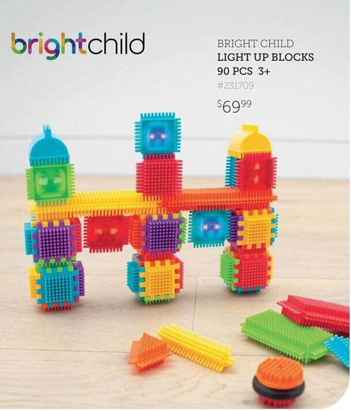 Bright child light up blocks 90 pcs 3+ offer at Kidstuff