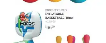 Kidstuff Bright child inflatable basketball 18m+ offer