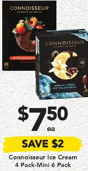 Drakes Connoisseur Gourmet Ice Cream 4 Pack-Mini 6 Pack offer