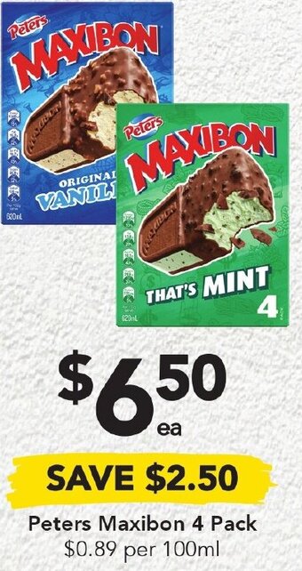 Drakes Peters Maxibon 4 Pack offer