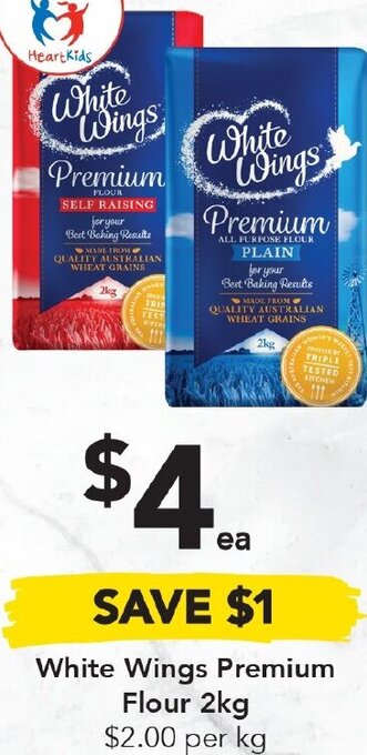 Drakes White Wings Premium Flour 2kg offer