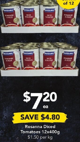 Drakes Rosanna Diced Tomatoes 12x400g offer