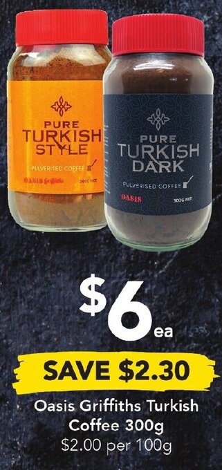 Drakes Oasis Griffiths Turkish Coffee 300g offer