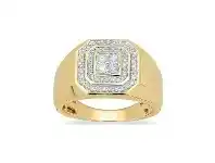 Bevilles Jewellery 9ct Yellow Gold 0.50ct Men's Diamond Ring offer