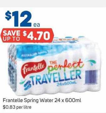 Foodland Frantelle spring water offer