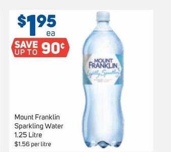 Foodland Mount franklin sparkling water offer