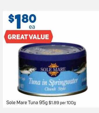 Foodland Sole mare tuna offer