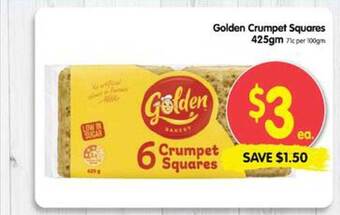 Spar Golden crumpet squares offer
