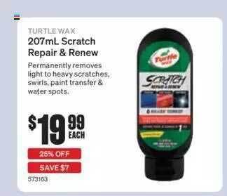 SuperCheap Auto Turtle wax 207ml scratch repair & renew offer