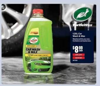 SuperCheap Auto 1.25l car wash & wax offer