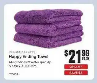 SuperCheap Auto Chemical guys happy ending towel offer