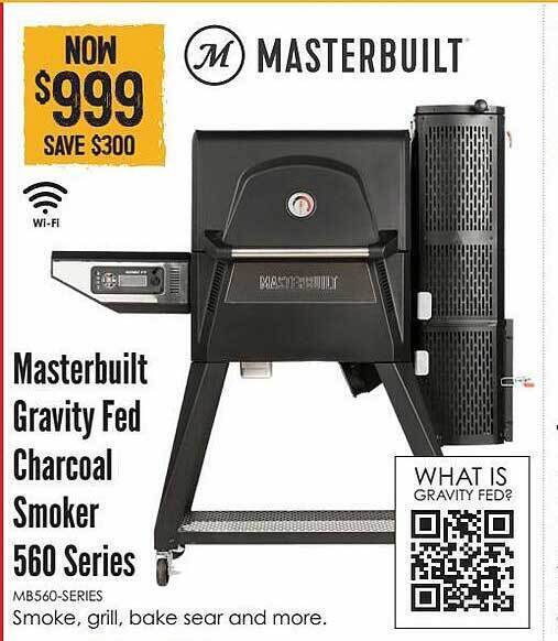 Masterbuilt gravity fed charcoal smoker 560 series offer at Barbeques