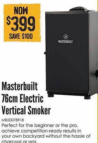 Barbeques Galore Masterbuilt 76cm electric vertical smoker offer