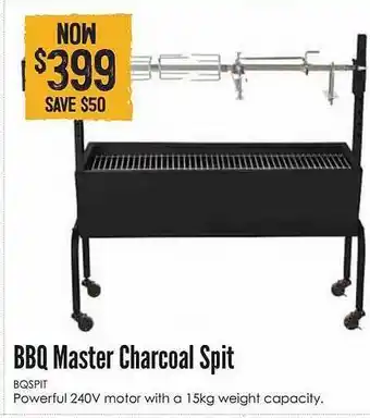 Bbq master charcoal spit