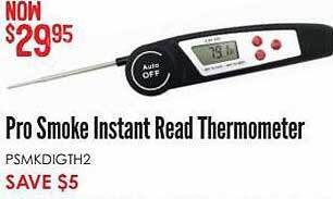 Barbeques Galore Pro smoke instant read thermometer offer