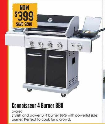 Barbeques Galore Connoisseur 4 burner bbq offer