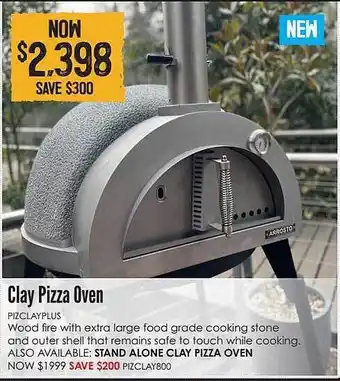 Barbeques Galore Clay pizza oven offer