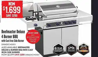 Barbeques Galore Beefmaster deluxe 4 burner bbq offer