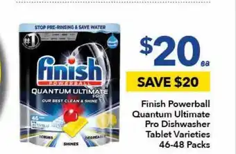 Ritchies Finish powerball quantum ultimate pro dishwasher tablet varieties offer