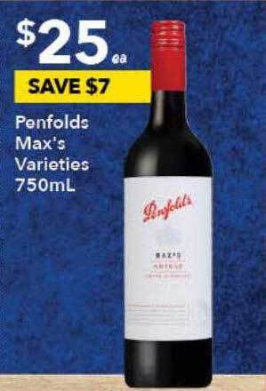 Penfolds max's varieties