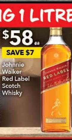 Johnnie walker red label scotch whisky
