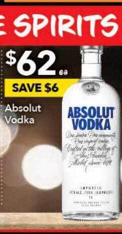 Ritchies Absolut vodka offer