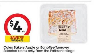 Coles Coles bakery apple or banoffee turnover offer