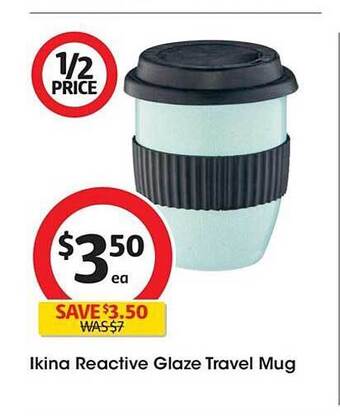 Coles Ikina reactive glaze travel mug offer