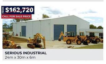 Wide Span Sheds Serious industrial 24m x 30m x 6m offer