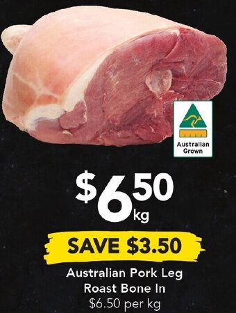 Drakes Australian Pork Leg Roast Bone In offer