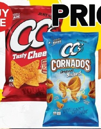 Drakes CC's Corn Chips 175g or Cornados 110g offer