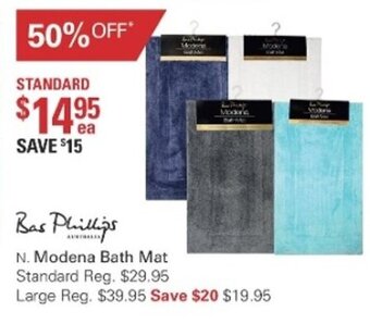 Harris Scarfe Bas Phillips Modena Bath Mat : Standard offer