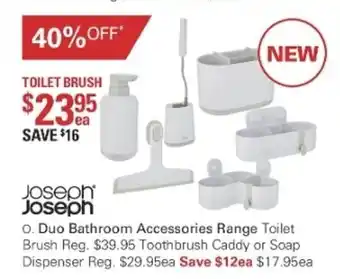 Joseph Joseph Duo Bathroom Accessories Range : Toilet Brush