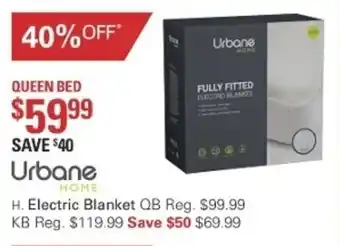Urbane Home Electric Blanket : Queen Bed