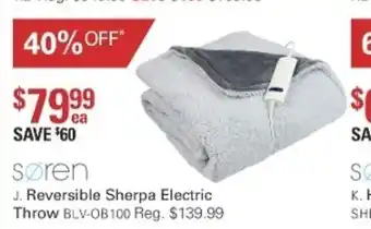 Harris Scarfe Soren Reversible Sherpa Electric Throw offer